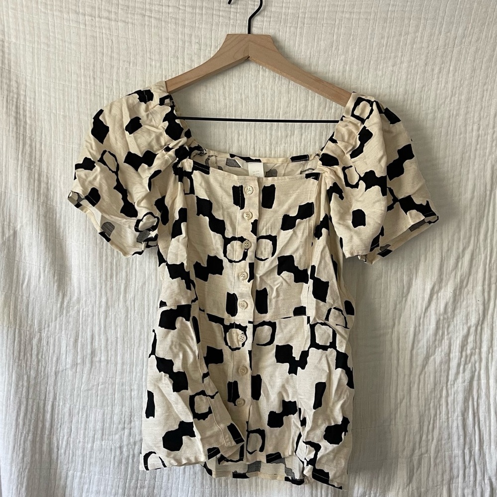 H&M Linen/Cotton Blend Blouse XS